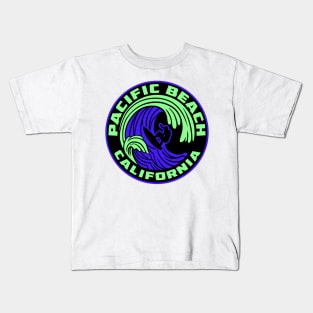 Pacific Beach California Surfing CA Surf Kids T-Shirt